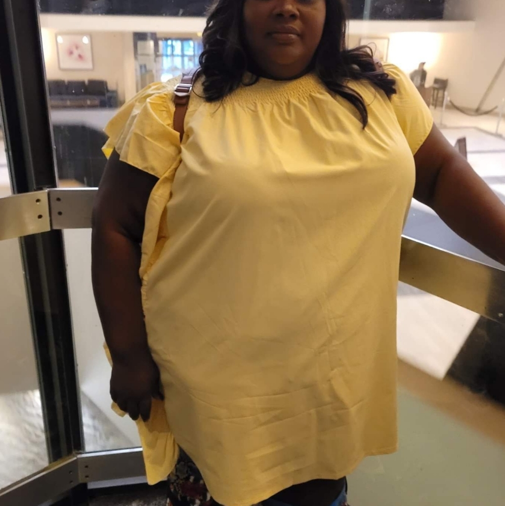 Yellow shirt dress